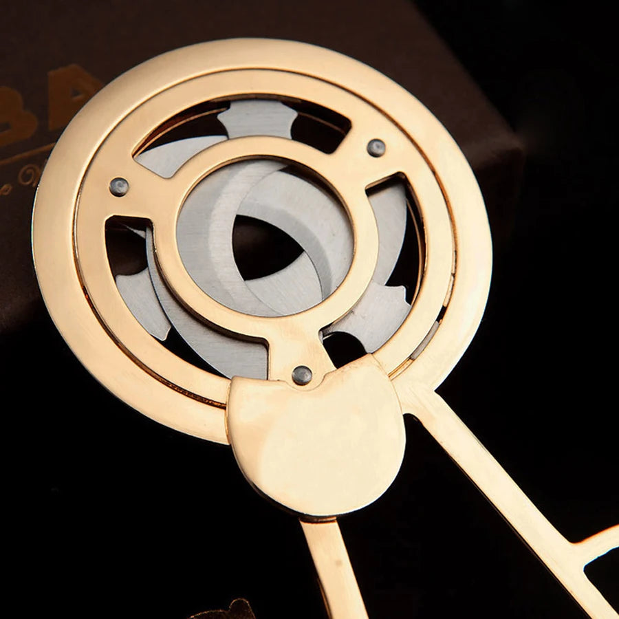 Premium Cigar Cutter Guillotine Scissors Stainless Steel 3 Sharp Blades Cutting Accessories Gold Plated