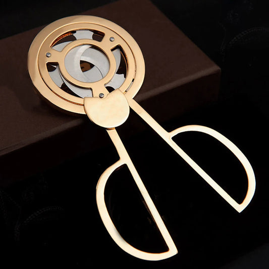Premium Cigar Cutter Guillotine Scissors Stainless Steel 3 Sharp Blades Cutting Accessories Gold Plated